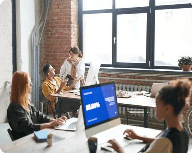 Hirebee team collaborating on recruitment solutions