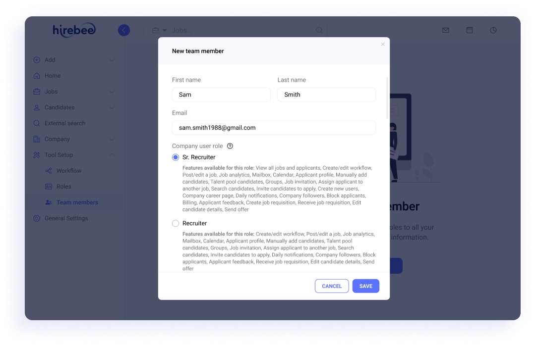 Admin users can easily add, edit, and assign roles, with customizable user permissions.