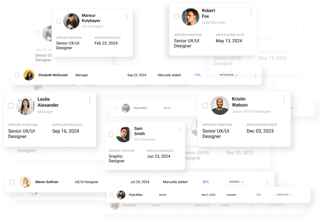 Candidates with an easy-to-navigate interface.