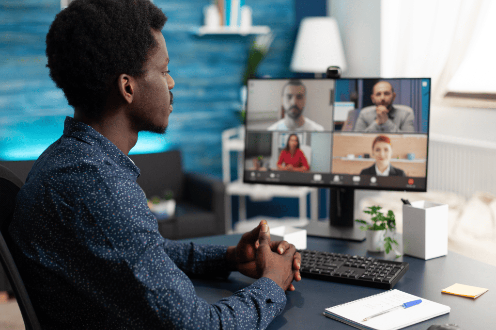 Man Having a Meeting with an HR Panel