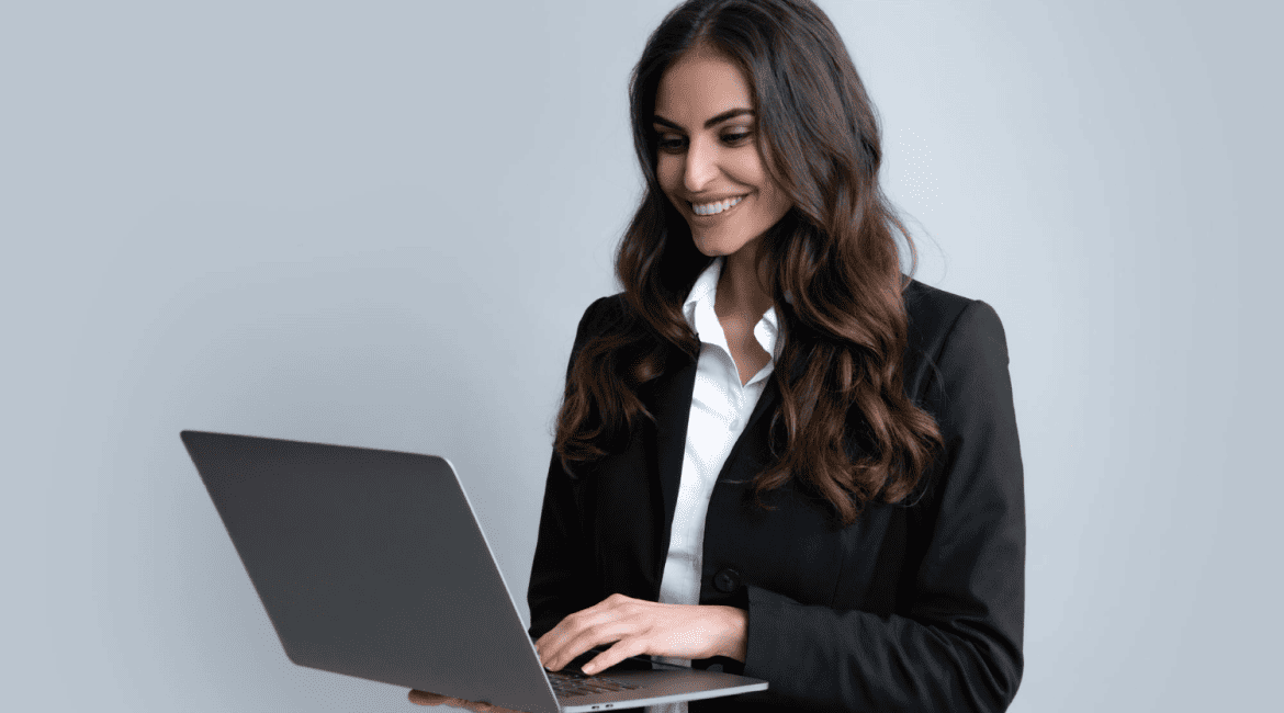 HR manager looking at HR metrics dashboard