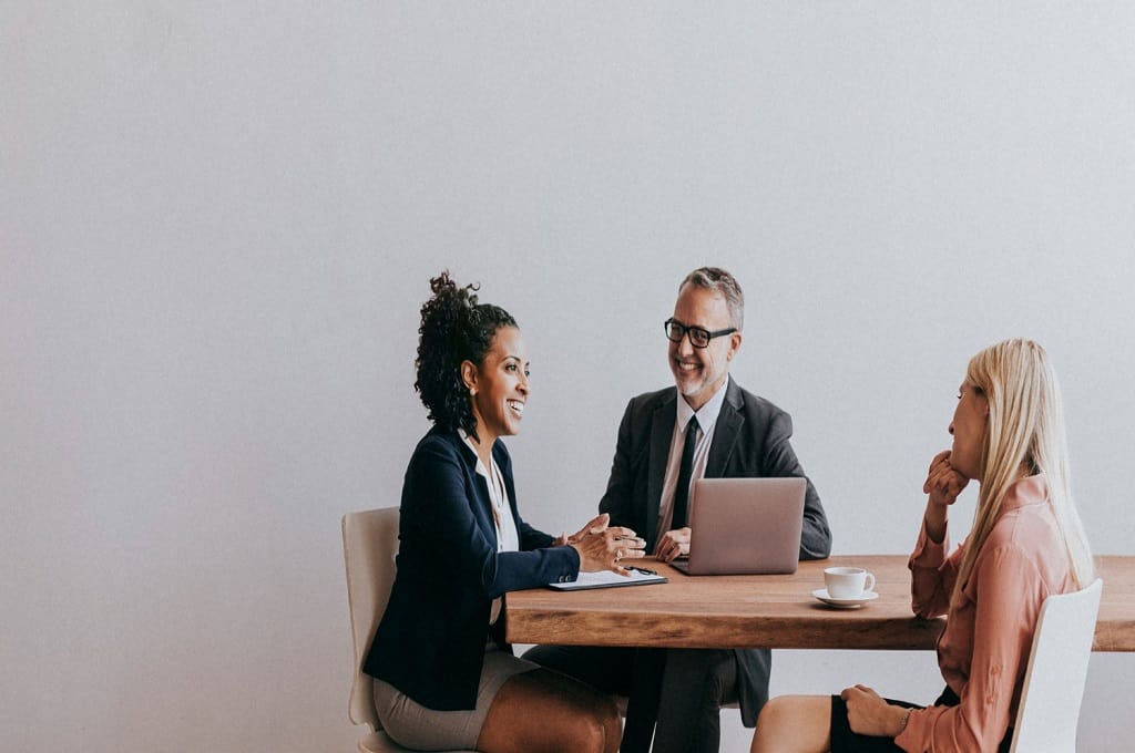 HR Managers effectively conducting exit interview to gather feedback