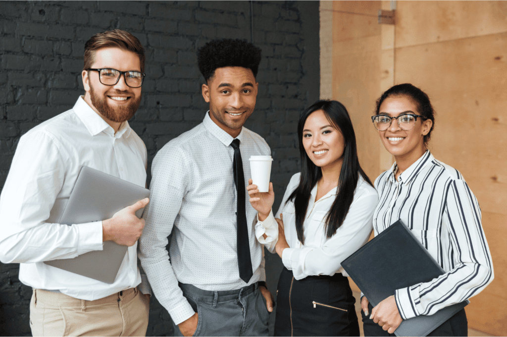 Team enjoying benefits of AI in candidate screening
