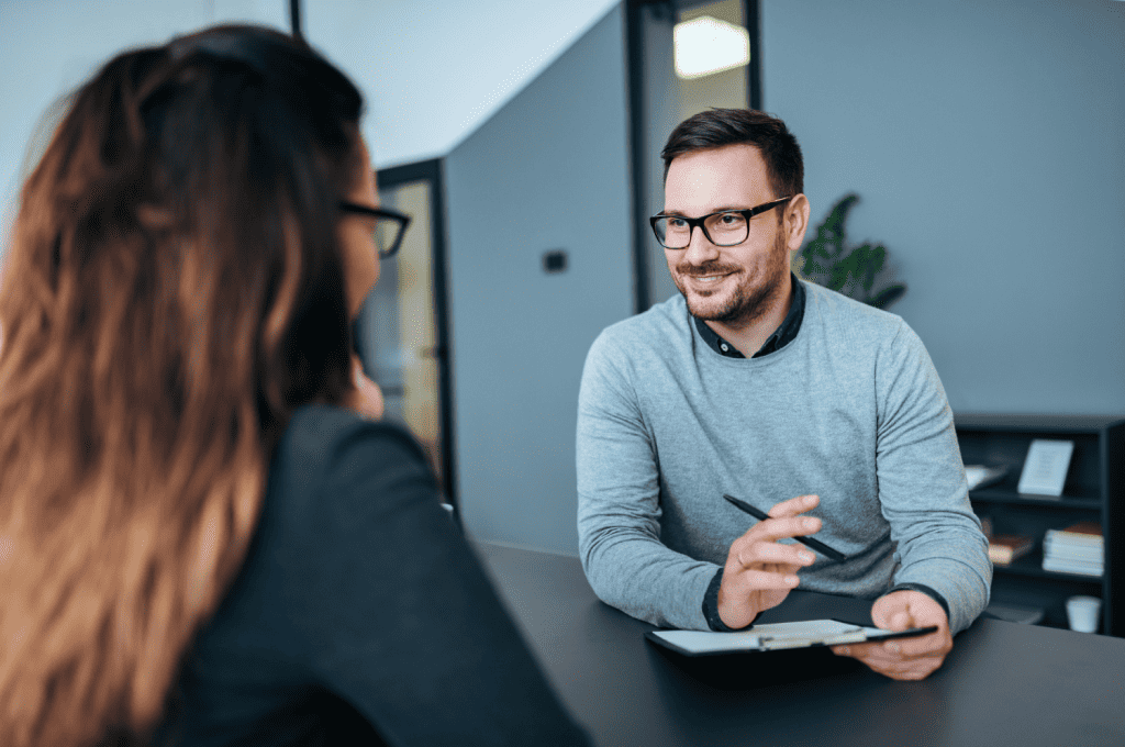 Recruiter actively listening and responding