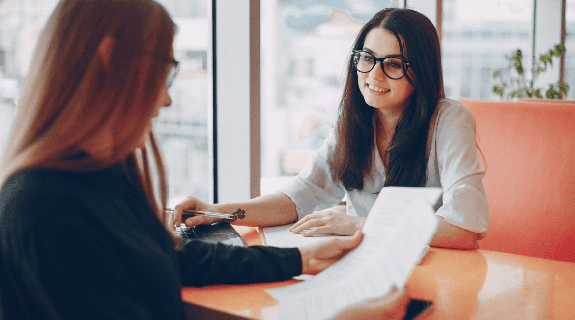 Recruiter focusing on mental health during recruitment marketing