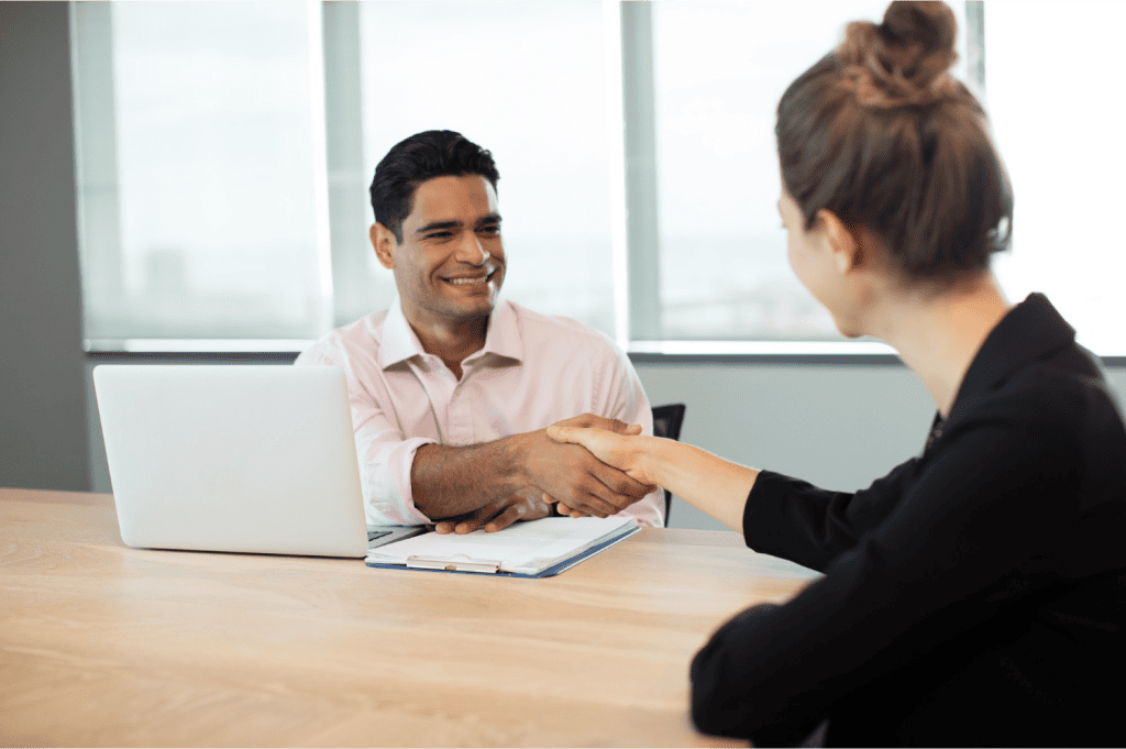 Recruiter giving rejection feedback to candidate