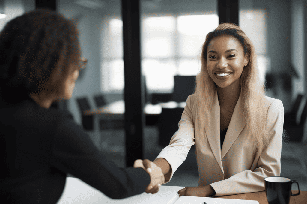 Recruiter successfully hiring candidate after using interview reminder