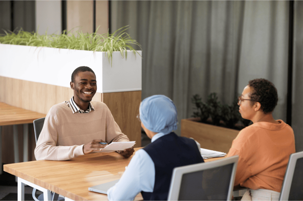 HR checking in with employee