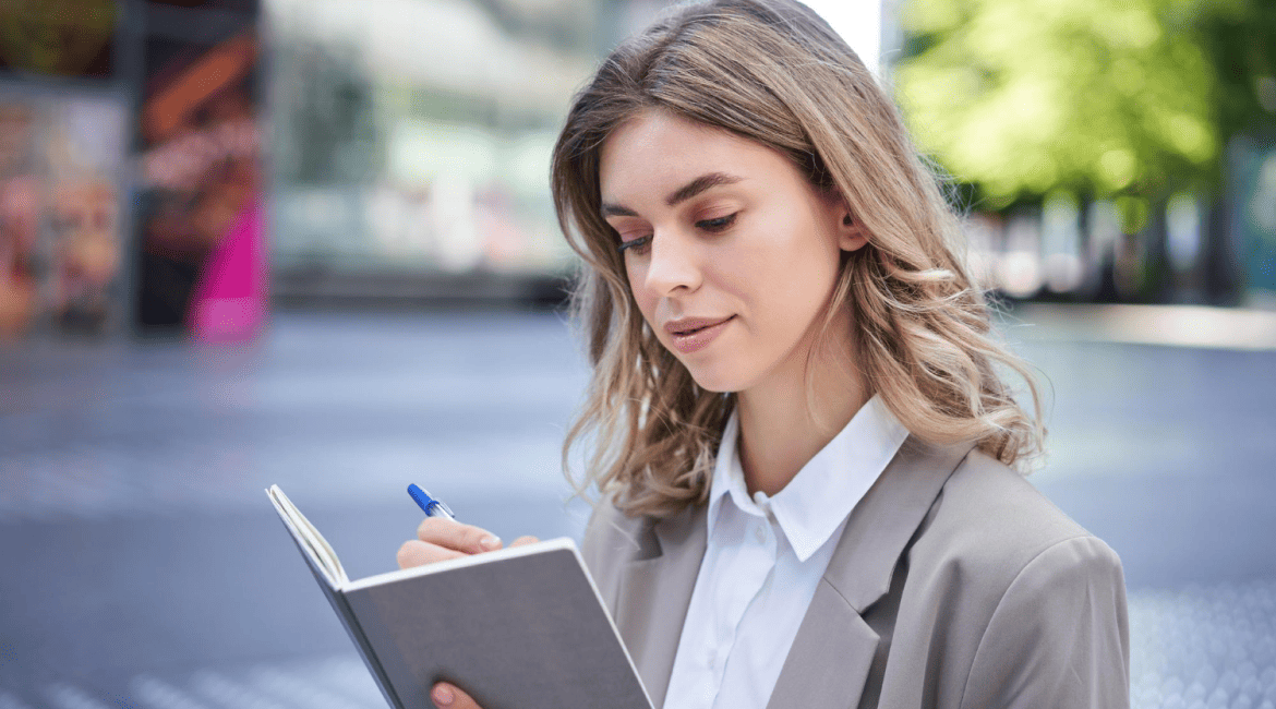 Recruiter reading books for HR information