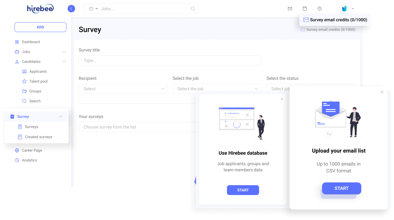 Survey Distribution with CSV Email Upload